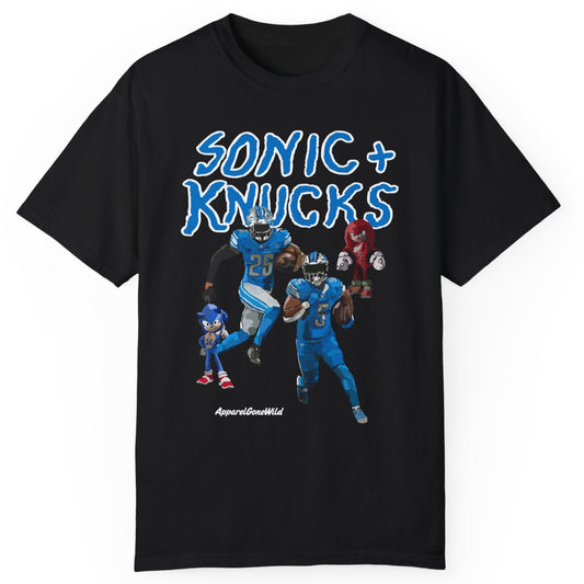 Sonic and Knuckles hand-drawn Shirt (Comfort Colors)